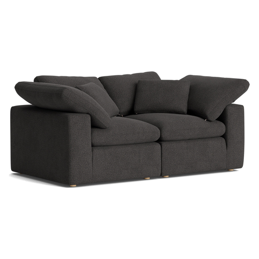 Haven Deep Seat Sectional Sofa, 2 Seater, Gray