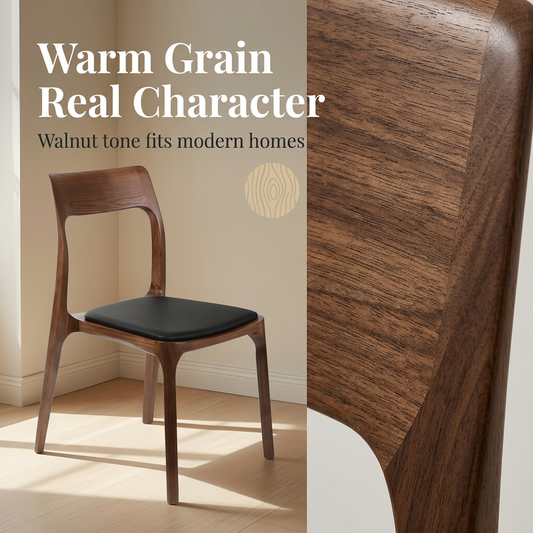 H Dining Chair, Walnut