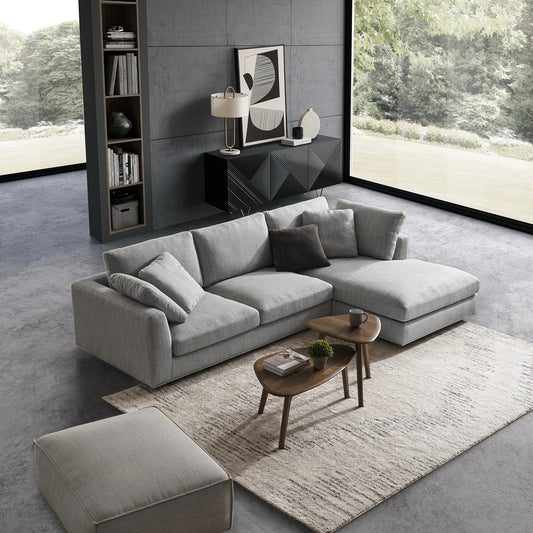 Hamilton Sectional Sofa, Left Facing, Smoke Gray