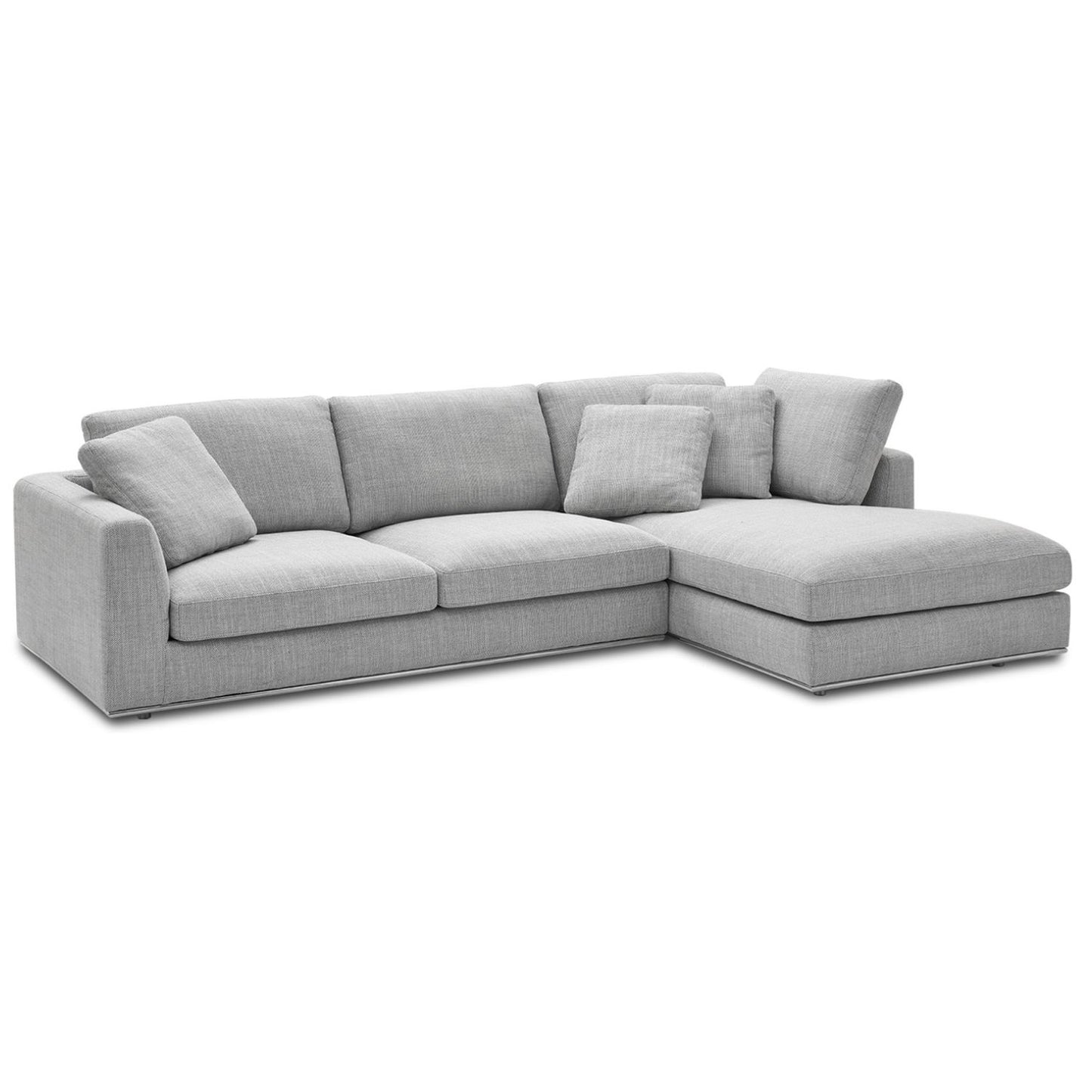 Hamilton Sectional Sofa, Left Facing, Smoke Gray