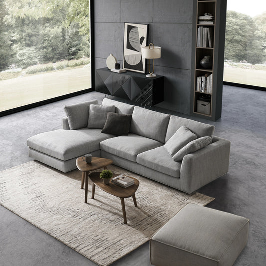 Hamilton Sectional Sofa, Right Facing, Smoke Gray