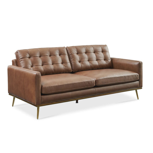 Loft Sofa, 2 Seater, Brown PU Leather