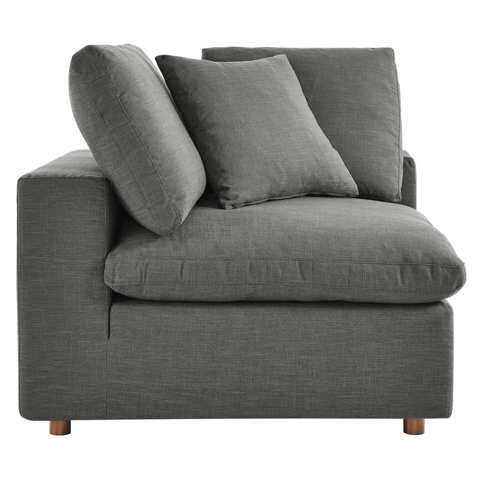 Haven Deep Seat Sectional Sofa, 2 Seater, Gray