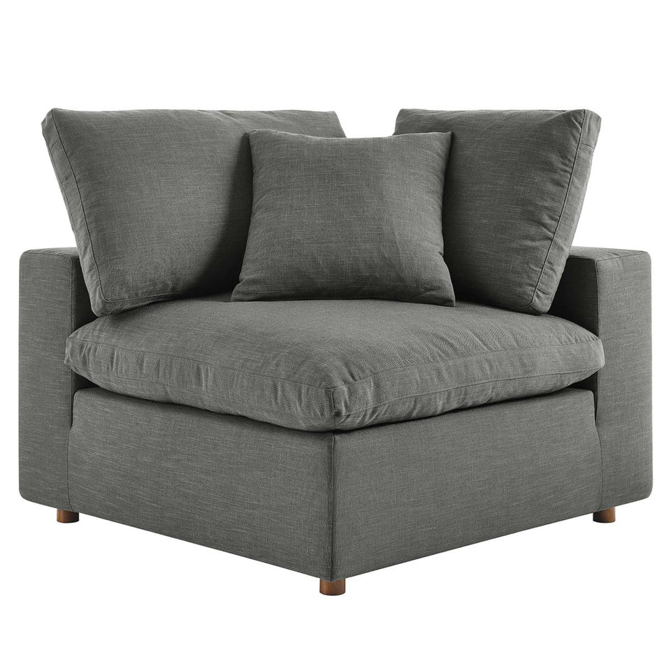 Haven Deep Seat Sectional Sofa, 4 Seater, Gray