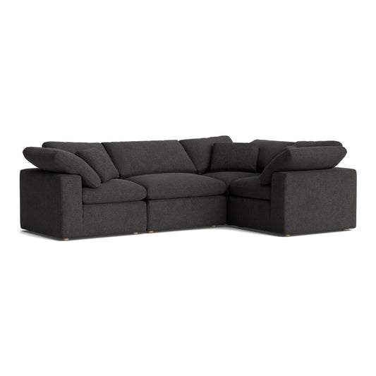 Haven Deep Seat Sectional Sofa, 4 Seater, Gray