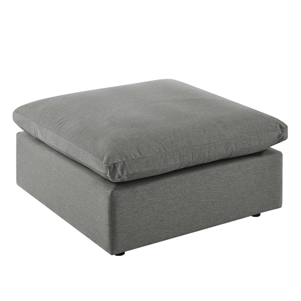 Haven Deep Seat Sectional Sofa With Ottoman, 3 Seater, Gray
