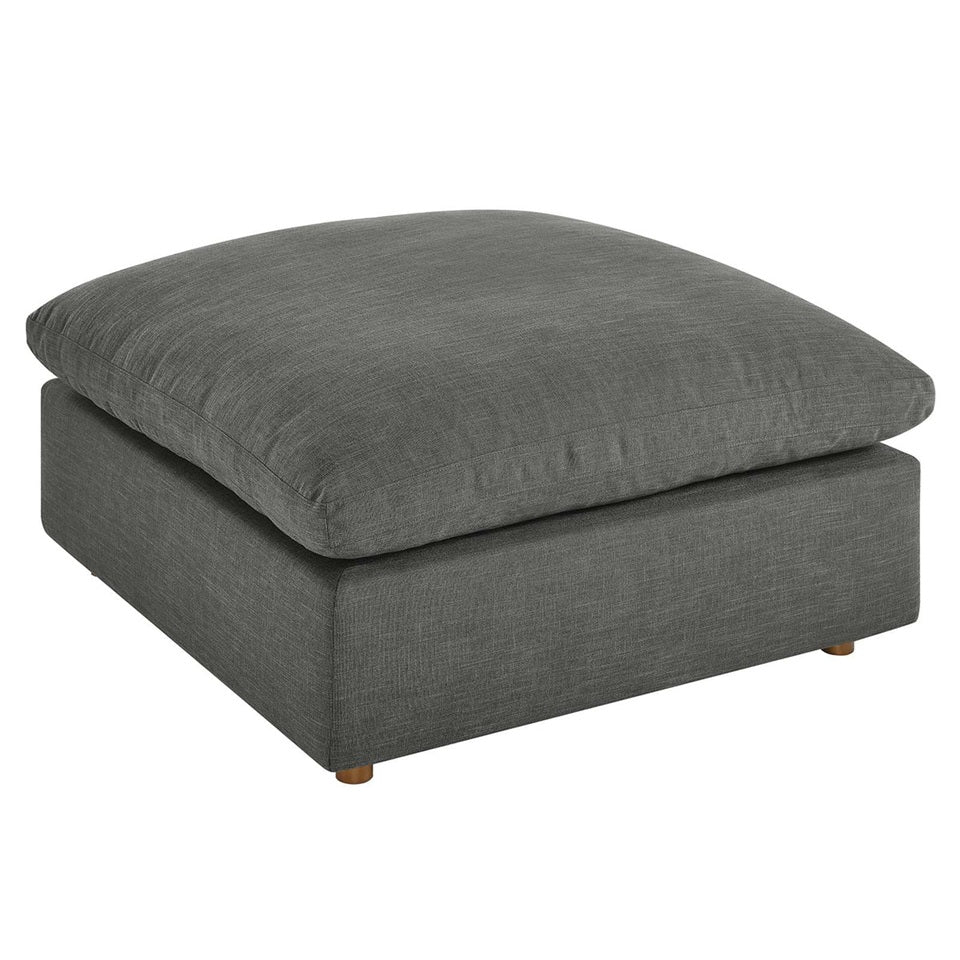 Haven Deep Seat Sectional Sofa With Ottoman, 4 Seater, Gray