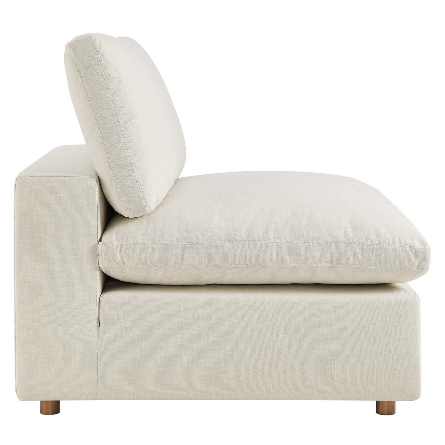 Haven Deep Seat Sectional Sofa With Ottoman, 3 Seater, Beige