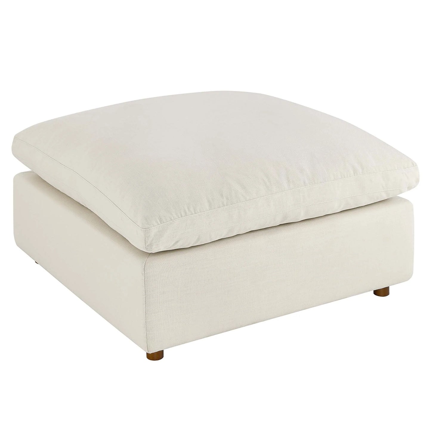 Haven Deep Seat Sectional Sofa With Ottoman, 3 Seater, Beige