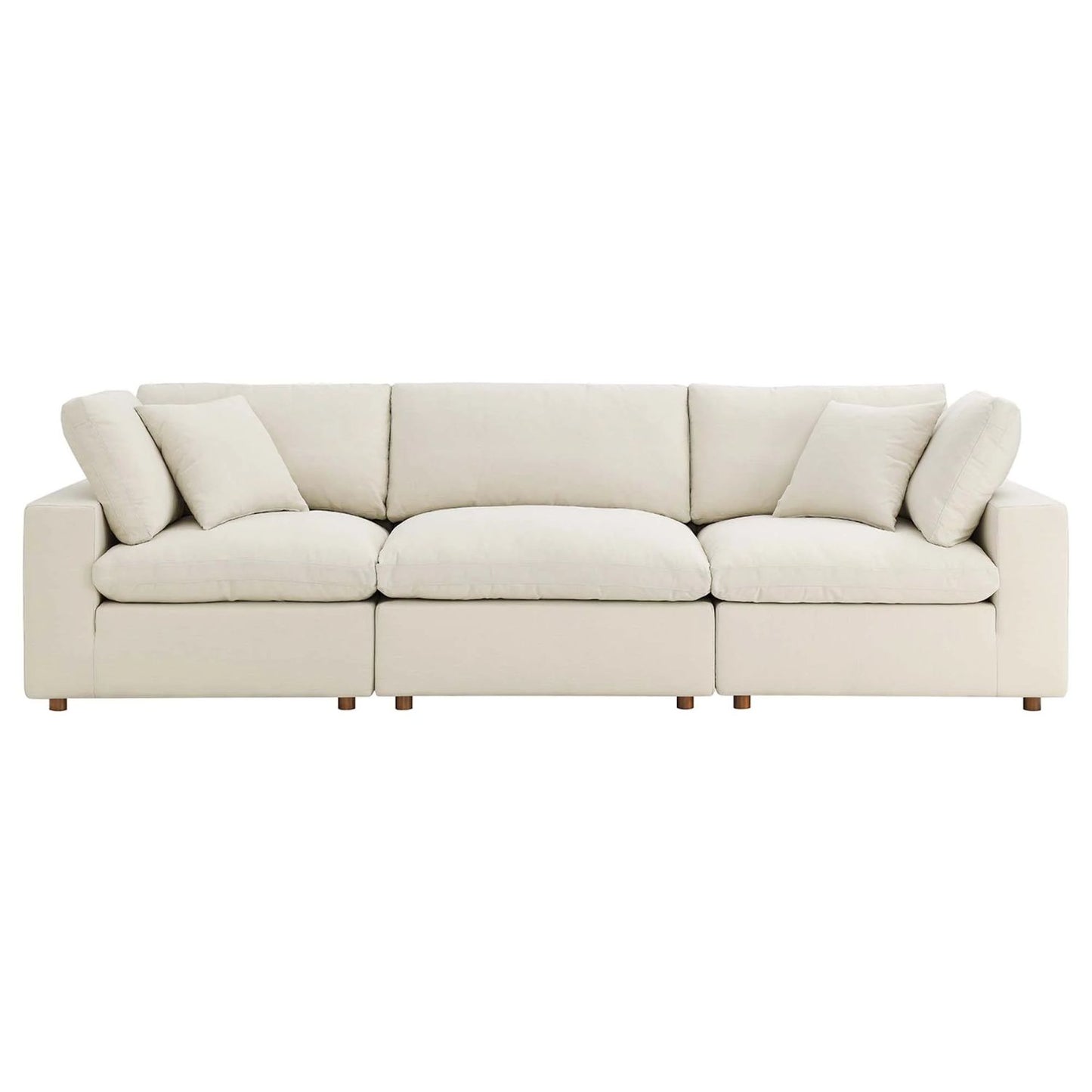 Haven Deep Seat Sectional Sofa, 3 Seater, Beige