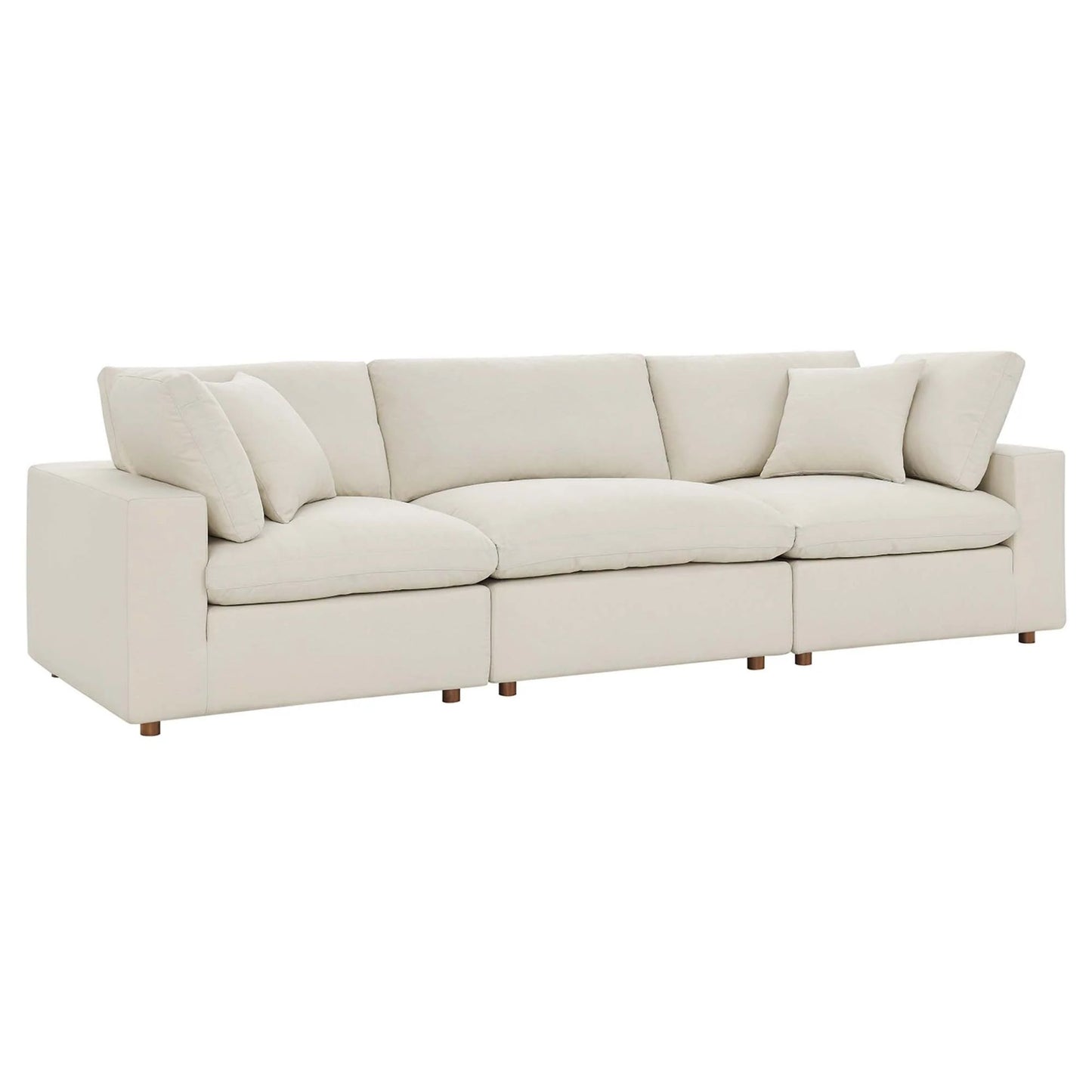 Haven Deep Seat Sectional Sofa, 3 Seater, Beige