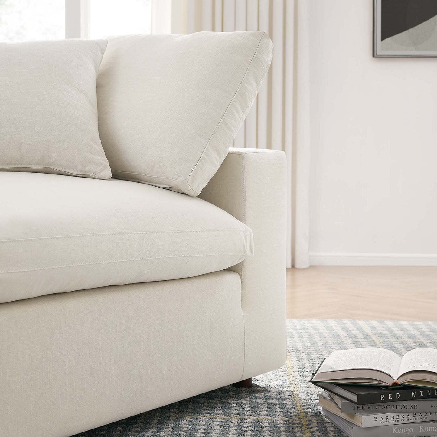 Haven Deep Seat Sectional Sofa, 3 Seater, Beige