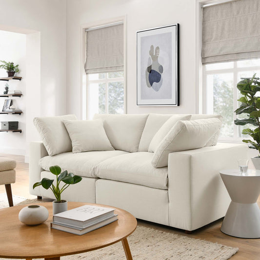 Haven Deep Seat Sectional Sofa, 2 Seater, Beige