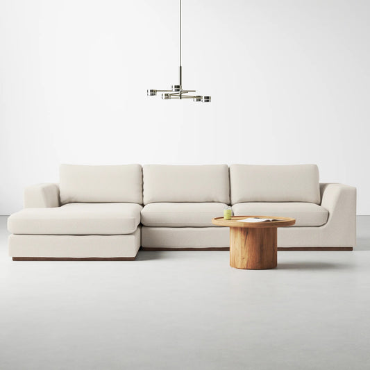 Berger Sectional Sofa With Chaise, Beige