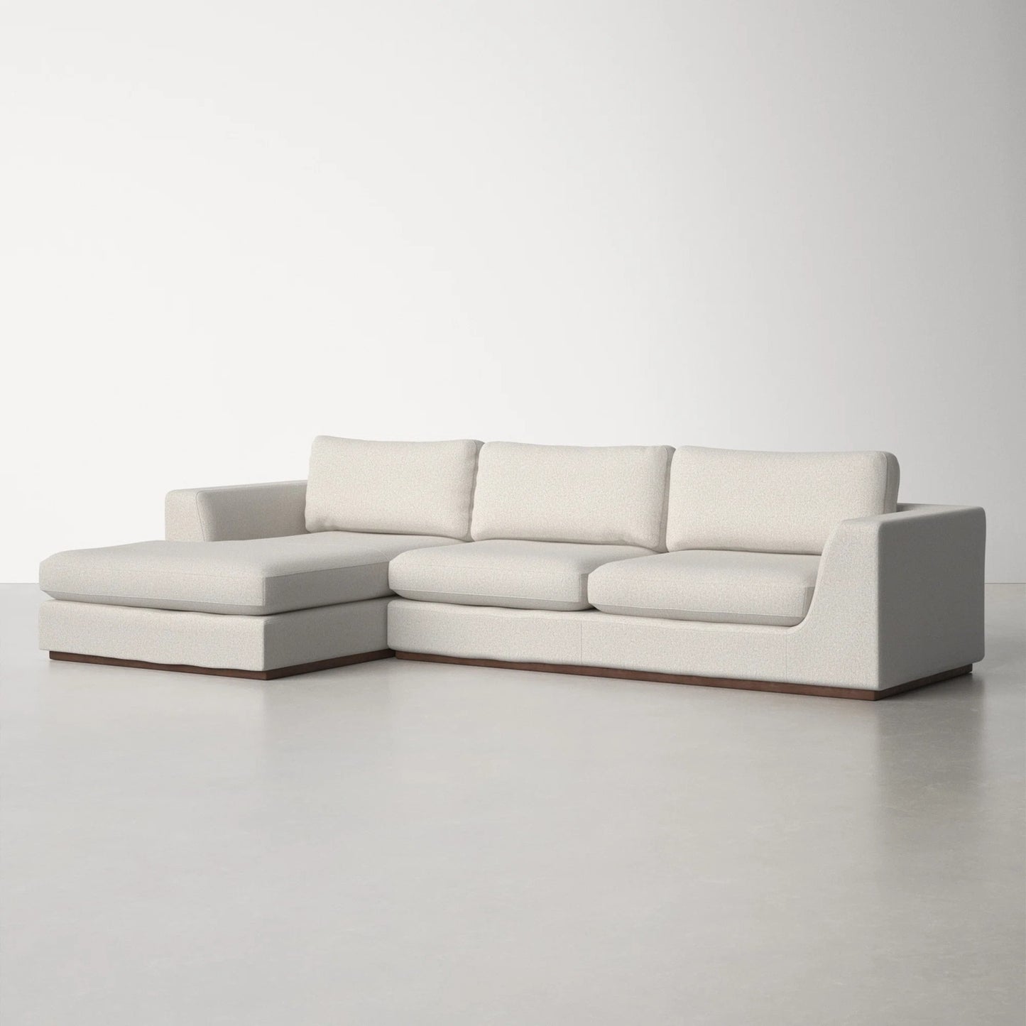 Berger Sectional Sofa With Chaise, Beige