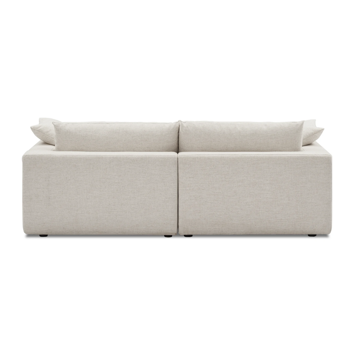 Duke Deep Seat Sofa With Ottoman, 2 Seater, Beige