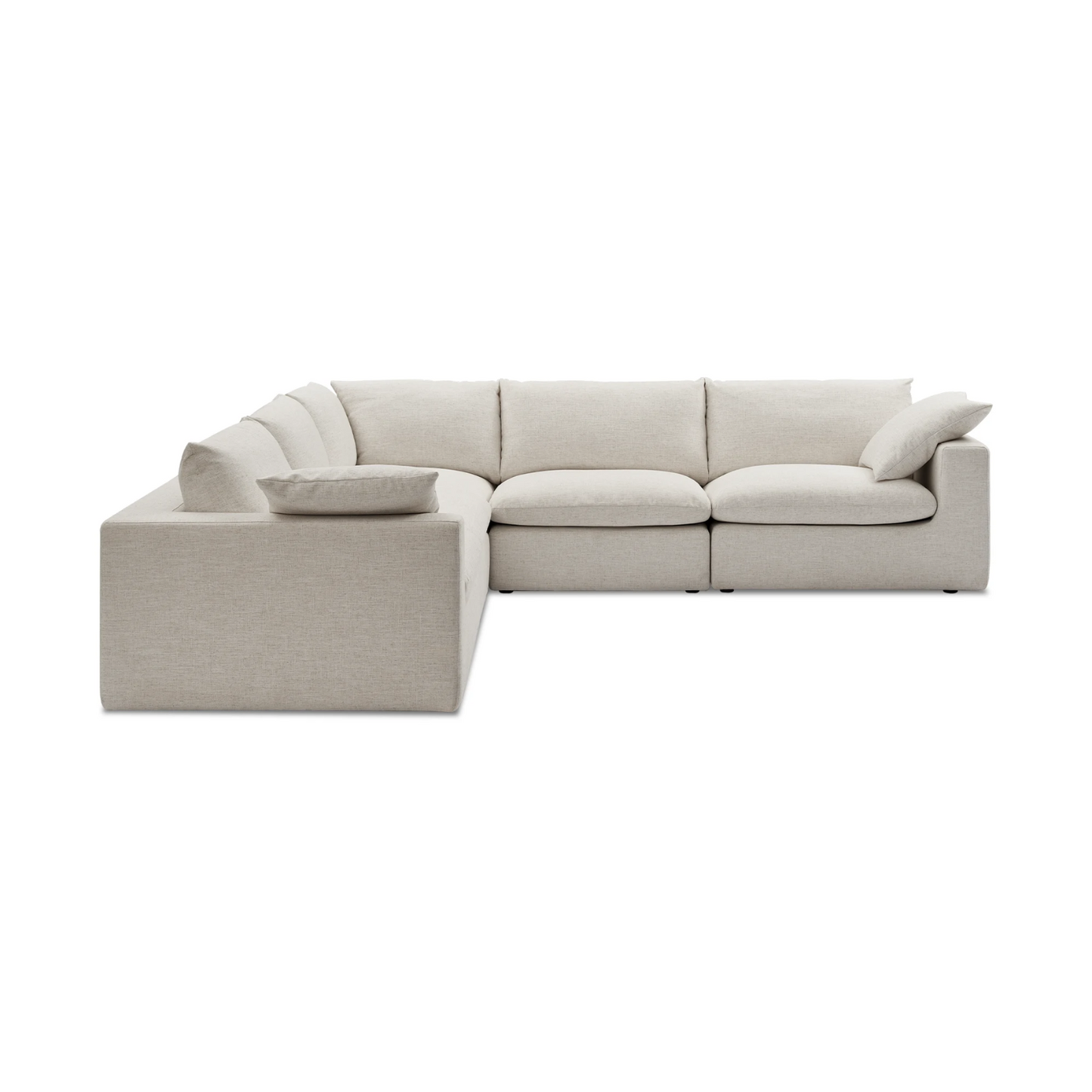 Duke Deep Seat Sofa, 5 Seater, Beige