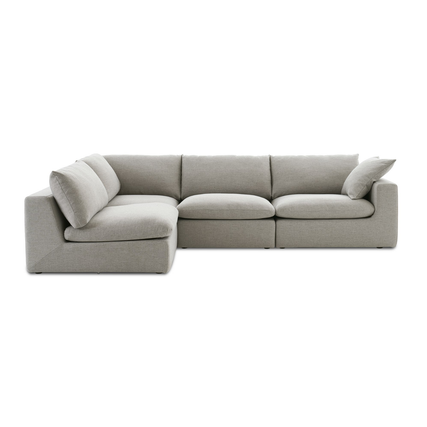 Duke Deep Seat Sofa, 4 Seater, Gray