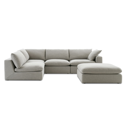Duke Deep Seat Sofa, 4 Seater, Gray
