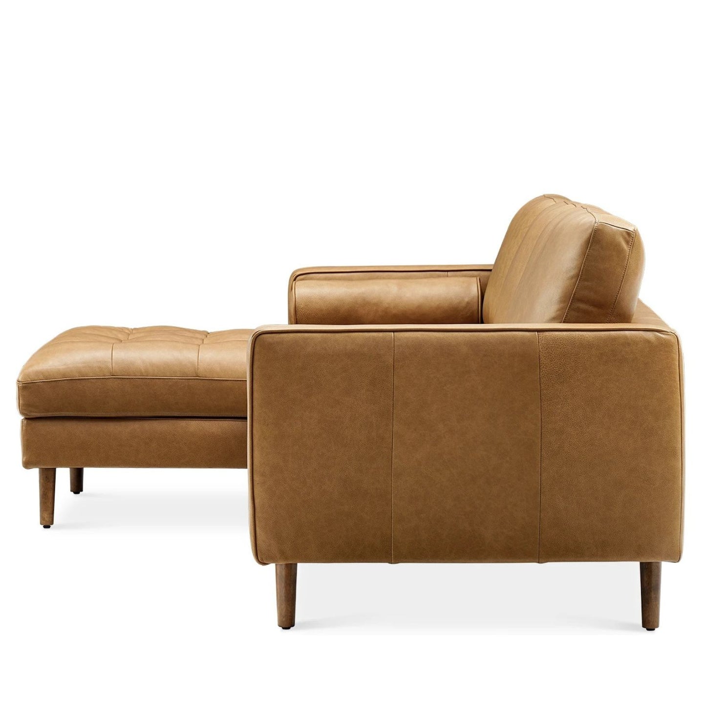 Napa Right Facing Sofa, Tan PU Leather
