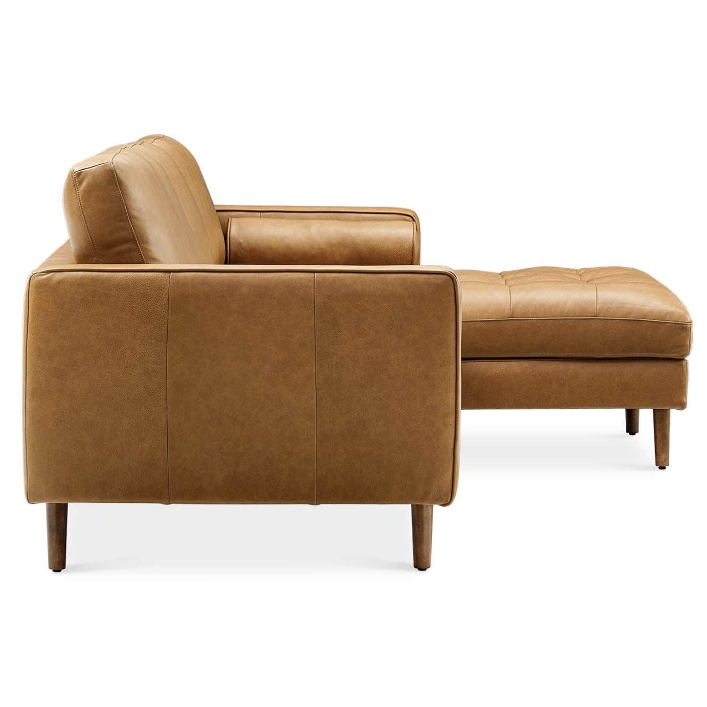 Napa Left Facing Sofa, Tan PU Leather
