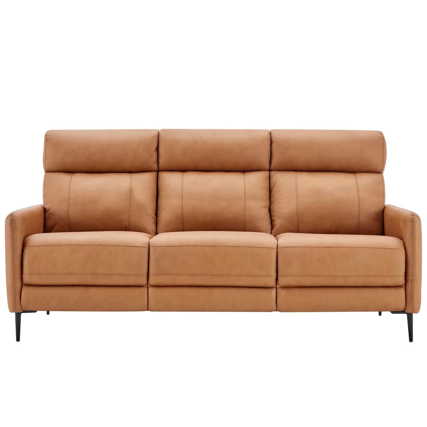 Huxley PU Leather Sectional Sofa, 3 Seater, Tan