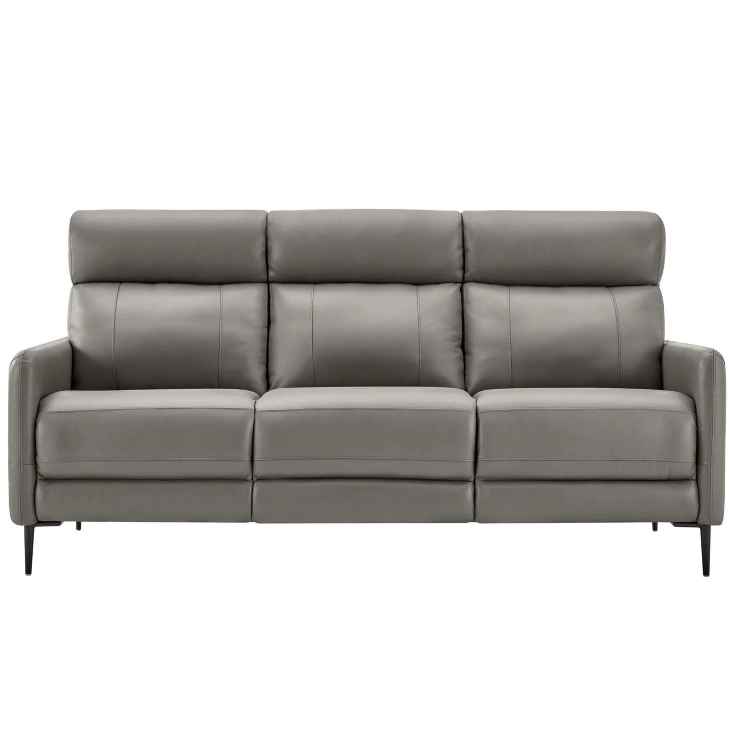 Huxley PU Leather Sectional Sofa, 3 Seater, Gray