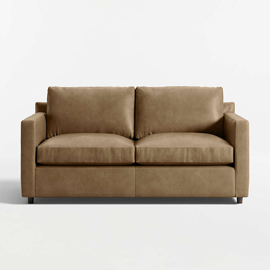 Fusion Sofa Cum Bed, 2 Seater, Brown PU Leather