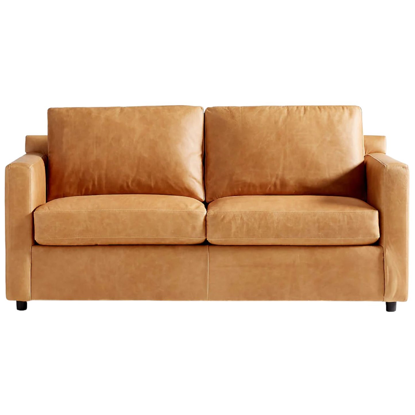 Fusion Sofa Cum Bed, 2 Seater, Tan PU Leather