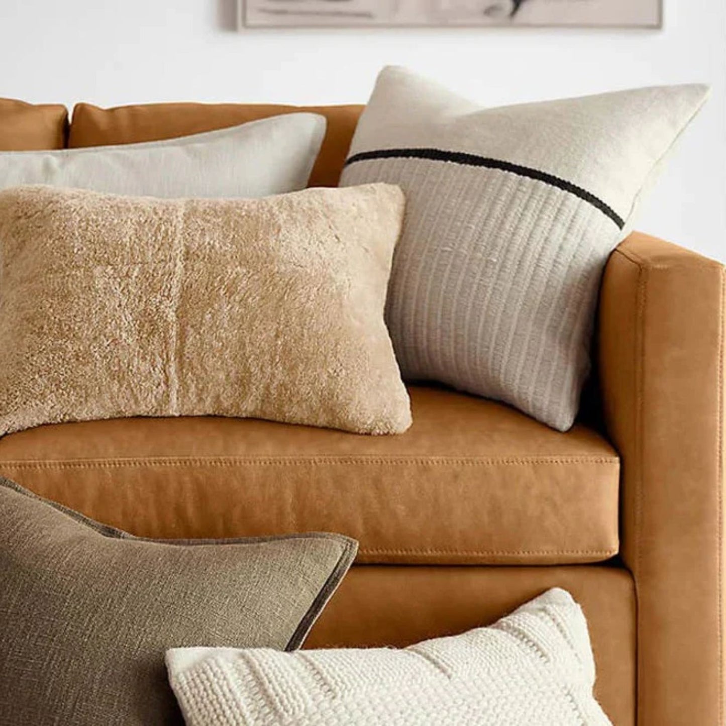 Fusion Sofa Cum Bed, 2 Seater, Tan PU Leather