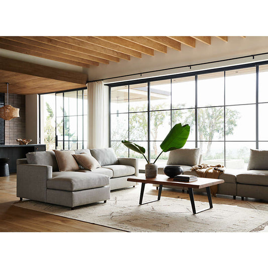 Fusion Sectional Sofa, Left Facing, Beige