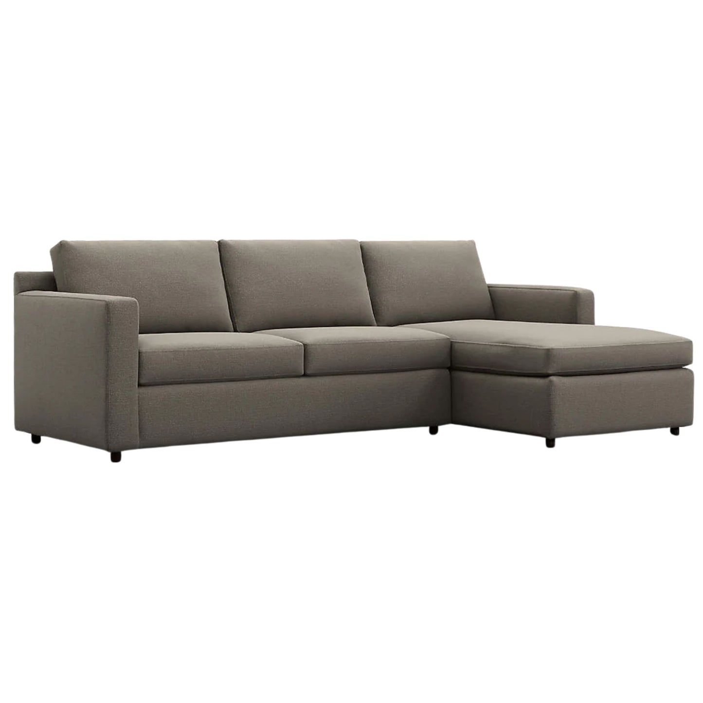 Fusion Sectional Sofa, Left Facing, Charcoal