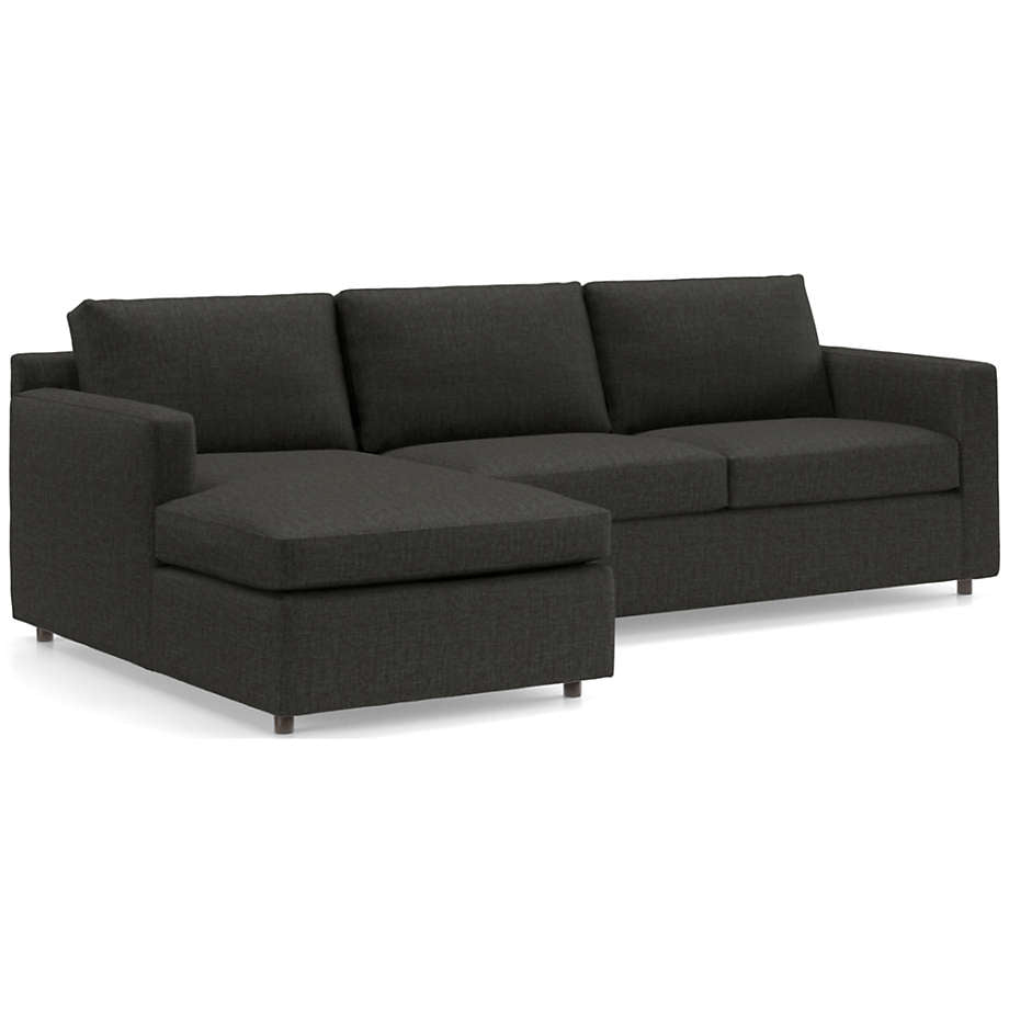 Fusion Sectional Sofa, Right Facing, Black