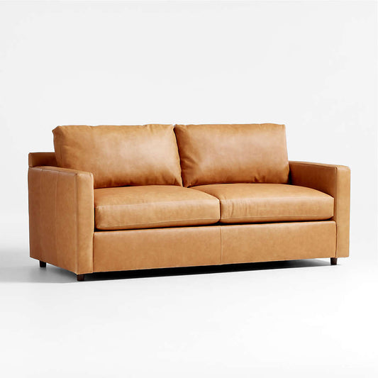 Fusion Sectional Sofa, 2 Seater, Tan PU Leather