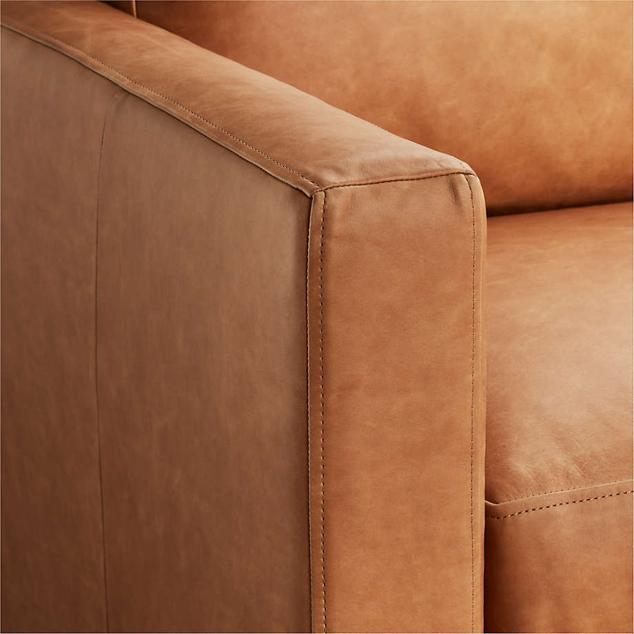 Fusion Sectional Sofa, 2 Seater, Tan PU Leather