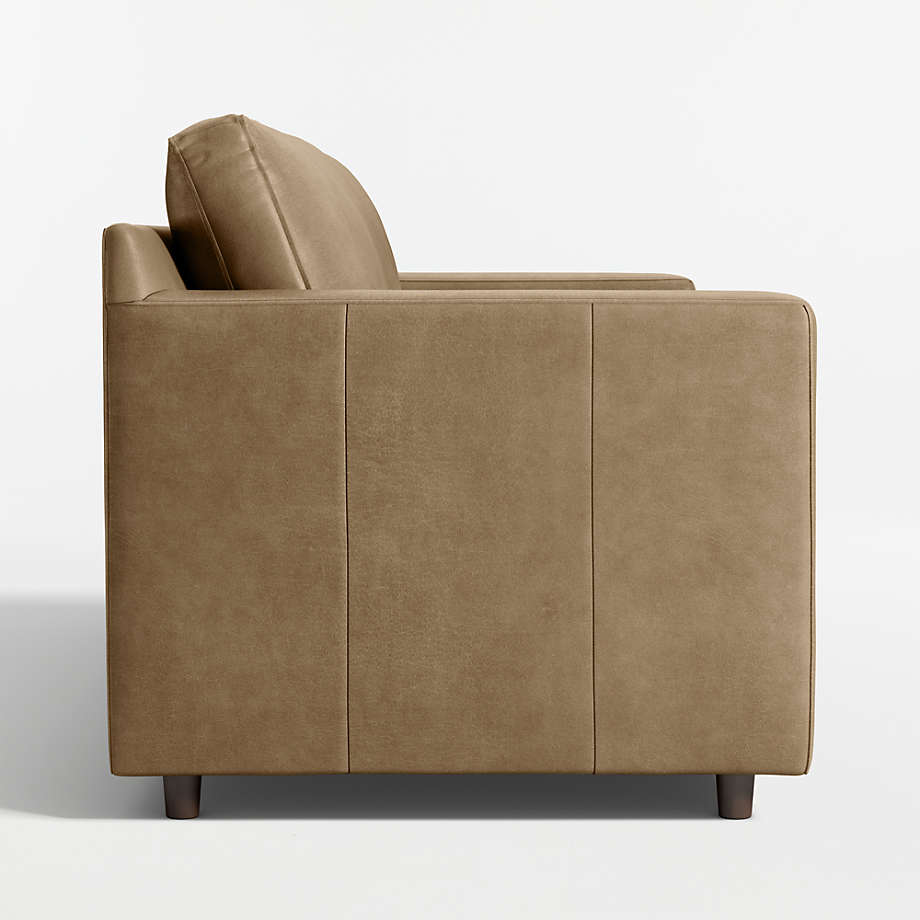 Fusion Sectional Sofa, 2 Seater, Brown PU Leather