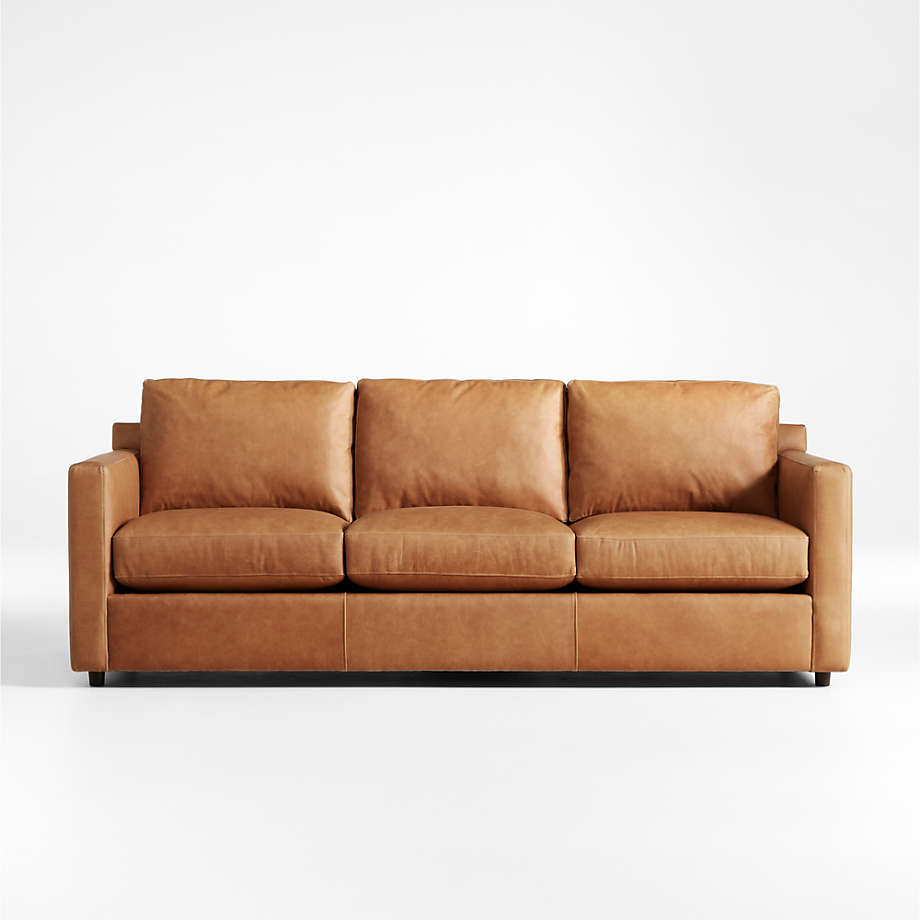 Fusion Sectional Sofa, 3 Seater, Tan PU Leather