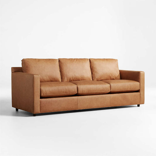 Fusion Sectional Sofa, 3 Seater, Tan PU Leather