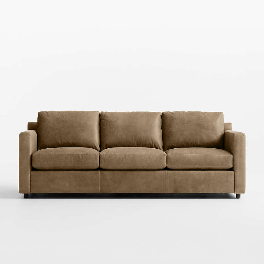 Fusion Sectional Sofa, 3 Seater, Brown PU Leather