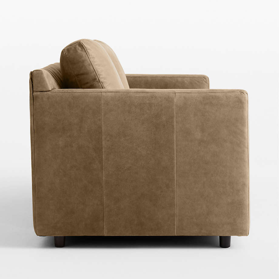 Fusion Sectional Sofa, 3 Seater, Brown PU Leather