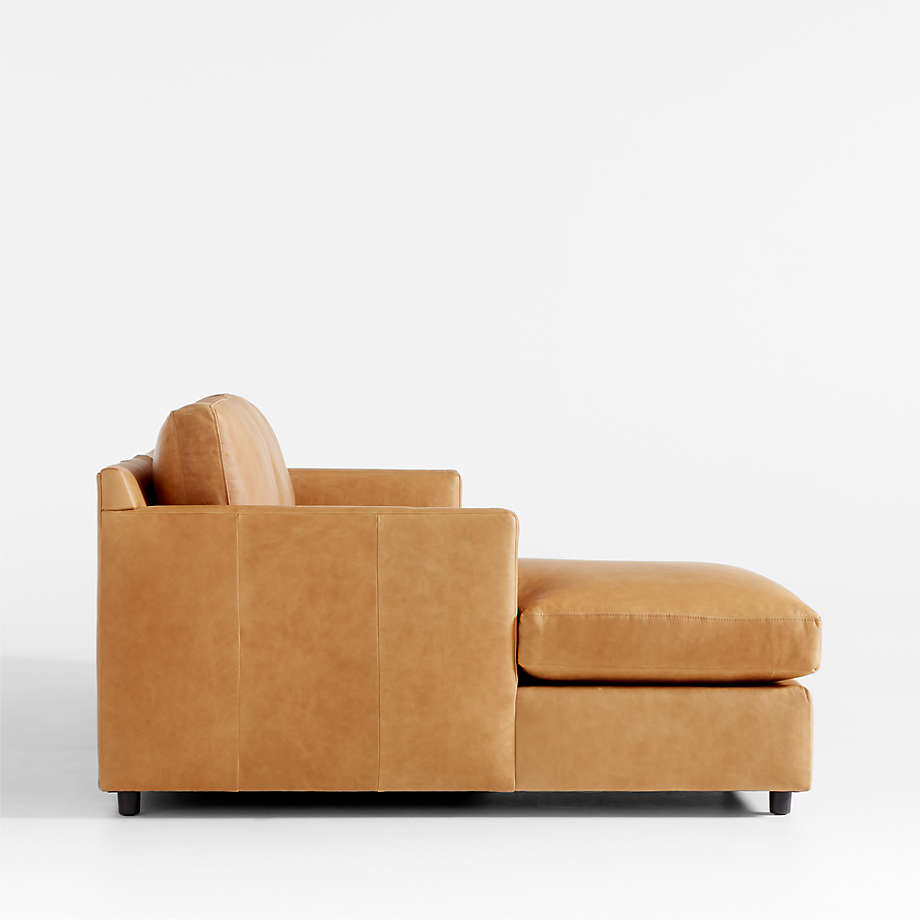Fusion Sectional Sofa, Right Facing, Tan PU Leather