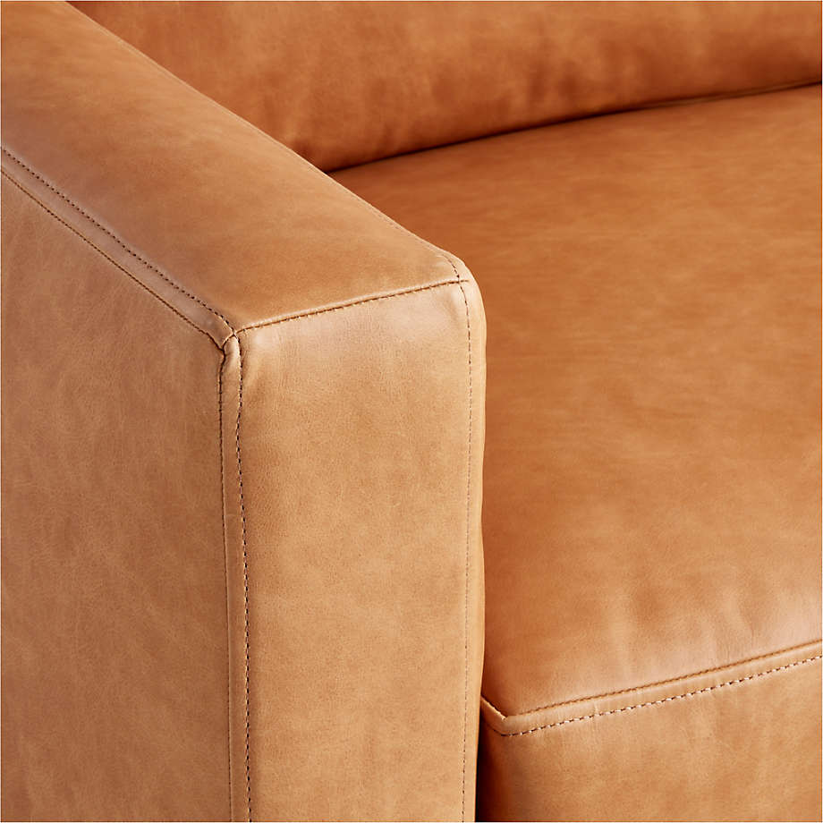 Fusion Sectional Sofa, Right Facing, Tan PU Leather