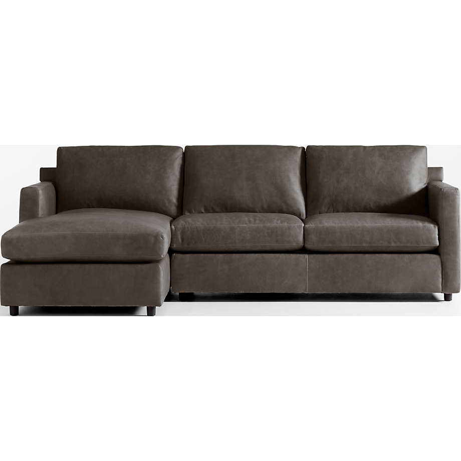 Fusion Sectional Sofa, Right Facing, Dark Gray PU Leather