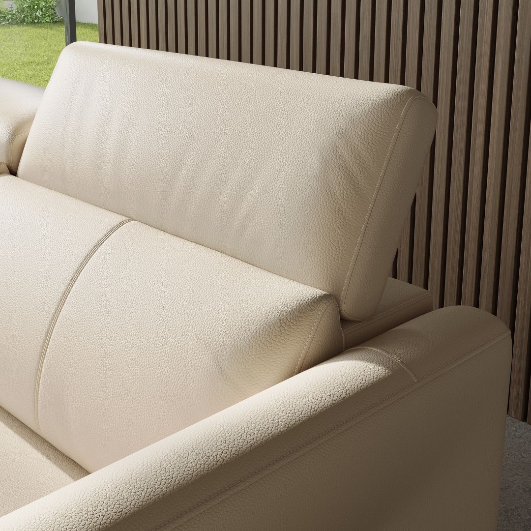 Andria Left Facing Recliner Sofa With Chaise, Beige