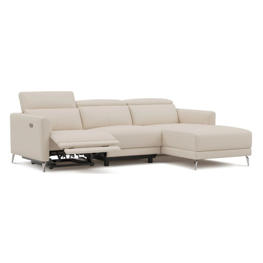 Andria Right Facing Recliner Sofa With Chaise, Beige