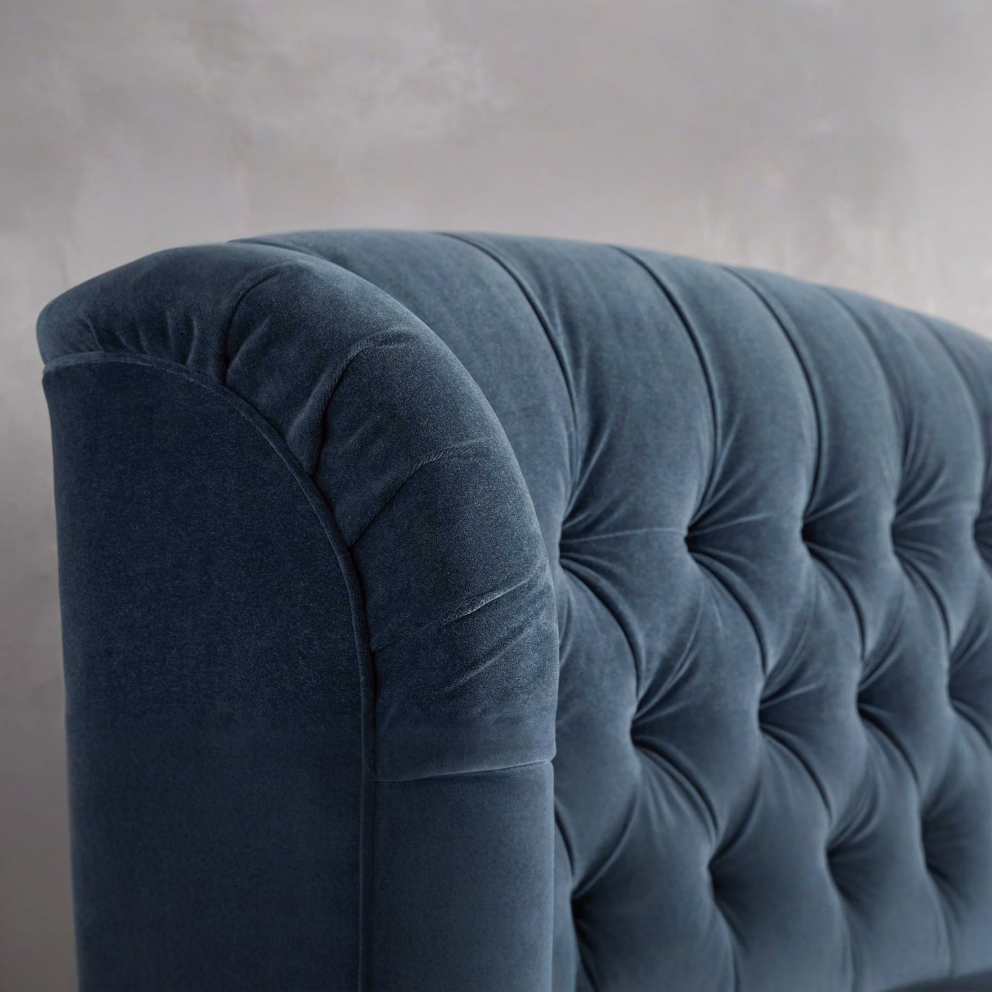 Mariah Tufted Bed, Navy Blue