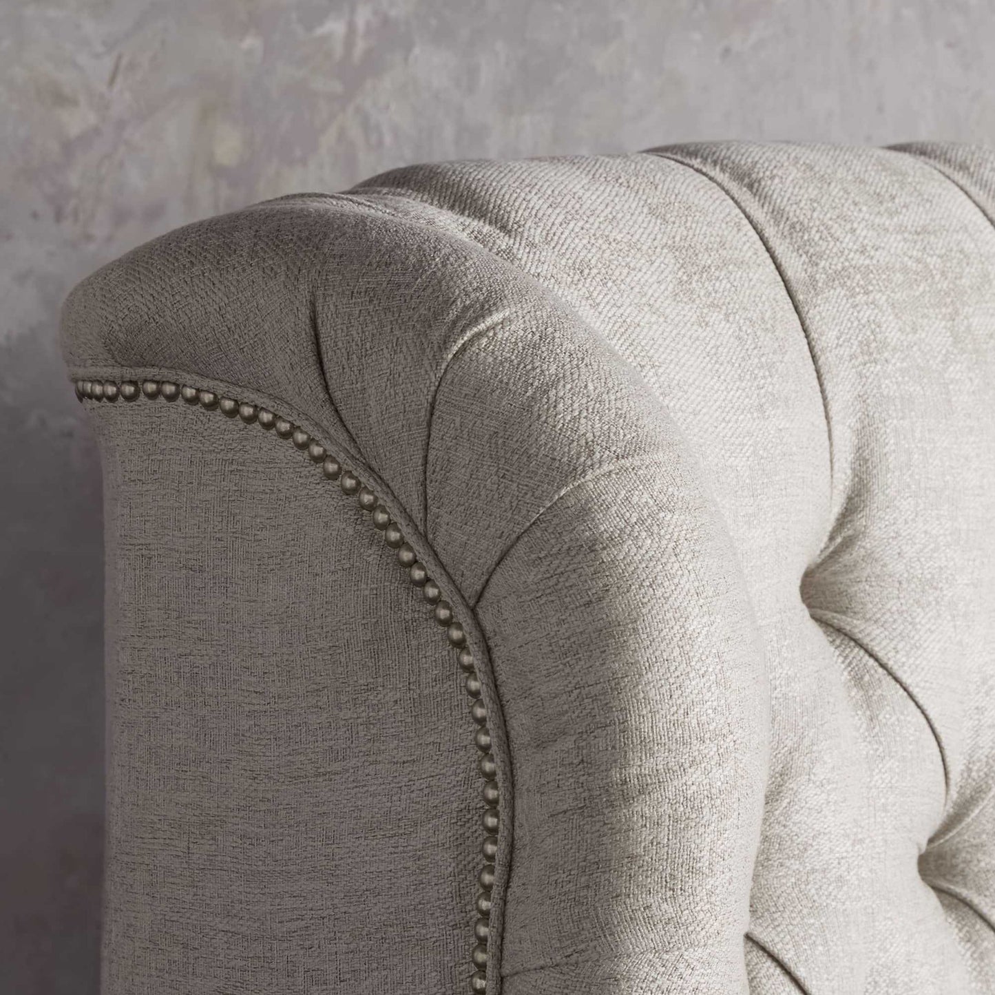 Mariah Tufted Bed, Ivory