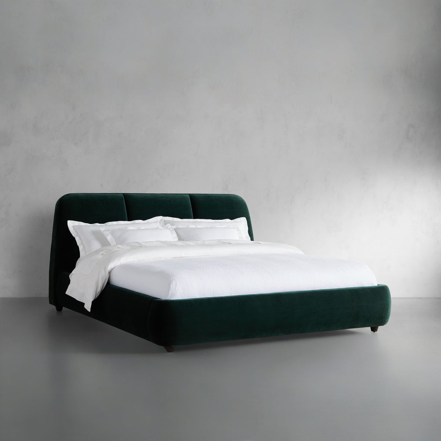 Kinnan Velvet Bed, Green