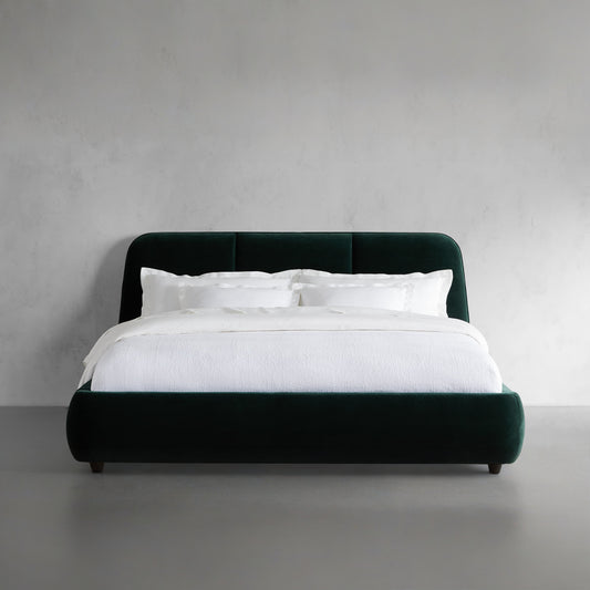 Kinnan Velvet Bed, Green
