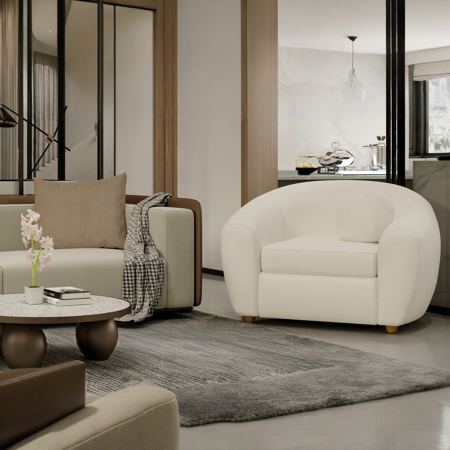 Vista Premium Boucle Armchair